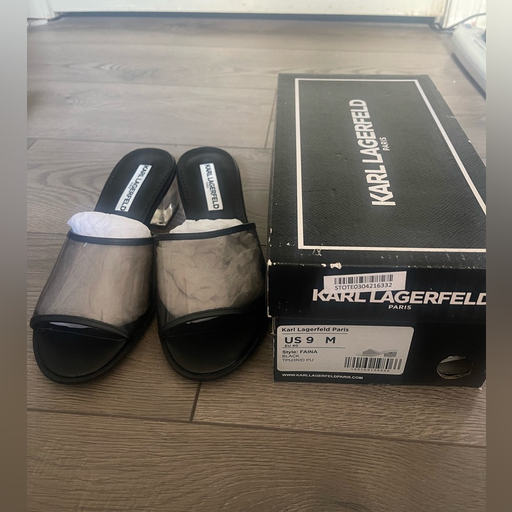 KARL LAGERFELD FAINA TRANSPARENT SANDALS